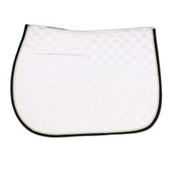 SmartPak Deluxe Medium Diamond AP Saddle Pad -Equestrian Equipment Store 19502 whitesilverblack nt