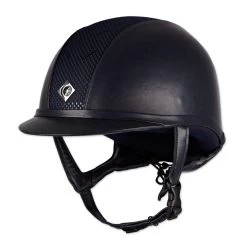 Charles Owen AYR8 Plus Leather Look Helmet -Equestrian Equipment Store 19716 navy