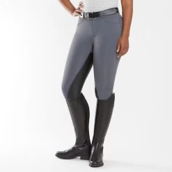 FITS Free Flex Full Seat Breeches - Front Zip -Equestrian Equipment Store 22274 graphite 1