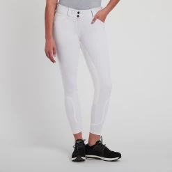 Piper Classic Low-Rise Breeches By SmartPak - Full Seat -Equestrian Equipment Store 22487 white 3