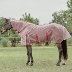 WeatherBeeta ComFiTec Ripshield Plus Detach-A-Neck Fly Sheet -Equestrian Equipment Store 24067 whiteburgundy 1