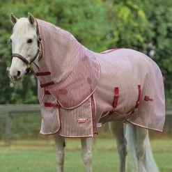 WeatherBeeta ComFiTec Ripshield Plus Detach-A-Neck Fly Sheet -Equestrian Equipment Store 24067 whiteburgundy 1695