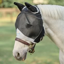 Shires Fine Mesh Fly Mask W/ Ears -Equestrian Equipment Store 24133 blackgrey