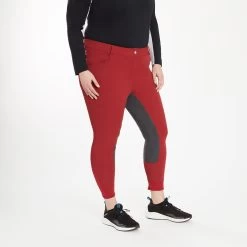 Hadley Mid-Rise Breeches By SmartPak - Full Seat -Equestrian Equipment Store 24690 passionred 2206 1