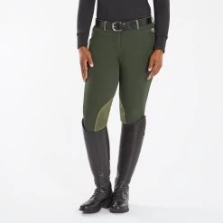 Piper Winter Softshell Breeches By SmartPak - Knee Patch -Equestrian Equipment Store 24847 darkolive 1
