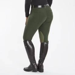 Piper Winter Softshell Breeches By SmartPak - Knee Patch -Equestrian Equipment Store 24847 darkolive 2
