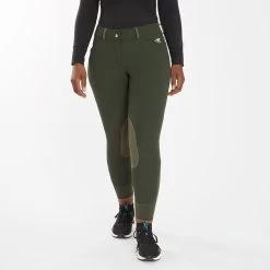 Piper Winter Softshell Breeches By SmartPak - Knee Patch -Equestrian Equipment Store 24847 darkolive 3