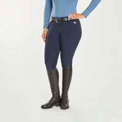 Piper Winter Softshell Breeches By SmartPak - Knee Patch -Equestrian Equipment Store 24847 navy 1