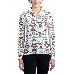 Kastel Signature 1/4 Zip Sun Shirt - Clearance! -Equestrian Equipment Store 25122 creambutterfly 1