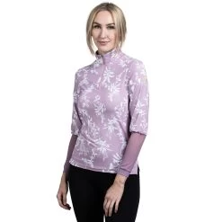 Kastel Signature 1/4 Zip Sun Shirt - Clearance! -Equestrian Equipment Store 25122 lilacfloral 2