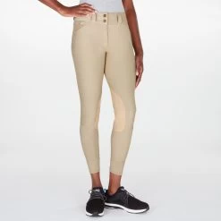 Piper Classic Show Low-Rise Breeches By SmartPak - Knee Patch -Equestrian Equipment Store 25633 tan boma 1585