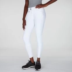 Horze Grand Prix Silicone Grip Full Seat Breech -Equestrian Equipment Store 26193 white bom 0704