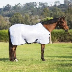 TuffRider Comfy Mesh Fly Sheet Exclusively Made For SmartPak -Equestrian Equipment Store 26376 whtnavy 1