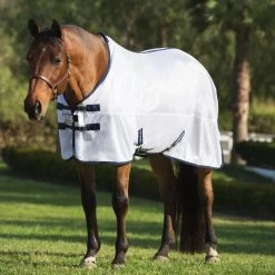 TuffRider Comfy Mesh Fly Sheet Exclusively Made For SmartPak -Equestrian Equipment Store 26376 whtnavy 2