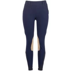 Piper Tan Patch Low-Rise Side Zip Breeches By SmartPak -Equestrian Equipment Store 27140 navy front