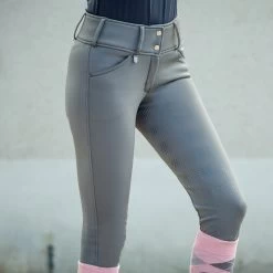 Horze Grand Prix Thermo Silicone Full Seat Breeches - Clearance! -Equestrian Equipment Store 27554 castlerock front lifestyle