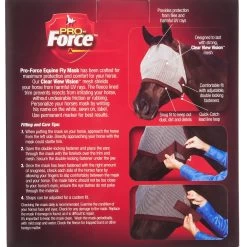 Pro-Force Equine Fly Mask -Equestrian Equipment Store 28233 labelback