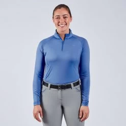 Piper SmartCore™ Long Sleeve ¼ Zip Sun Shirt- Clearance! -Equestrian Equipment Store 29332 darkperiwinkle 1