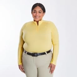 Piper SmartCore™ Long Sleeve ¼ Zip Sun Shirt- Clearance! -Equestrian Equipment Store 29332 lemon 25379