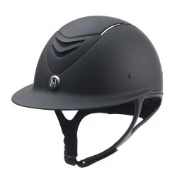 One K Avance Wide Brim Chrome Stripe Helmet 8 One K Avance Wide Brim Chrome Stripe Helmet -Equestrian Equipment Store 29865 black