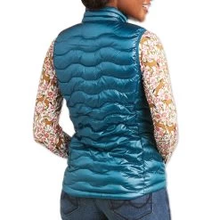 Ariat Ideal 3.0 Down Vest -Equestrian Equipment Store 30100 iridescenteurasianteal back