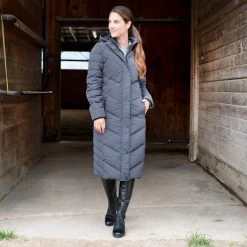 Hadley Down Trainer's Coat By SmartPak -Equestrian Equipment Store 30467 almostblack onmodel 16