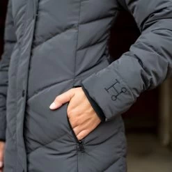 Hadley Down Trainer's Coat By SmartPak -Equestrian Equipment Store 30467 almostblack onmodel 17