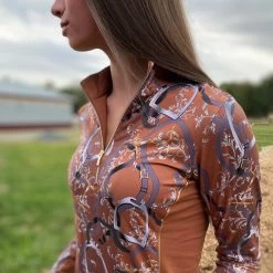 Arista Performance 1/4 Zip - Clearance! -Equestrian Equipment Store 30923 elegancerusticgold 1