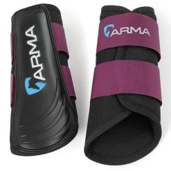 ARMA Air Motion Brushing Boots -Equestrian Equipment Store 31113 plum 2straps