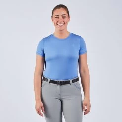 Piper SmartCore™ Short Sleeve Crew Neck Sun Shirt - Clearance! -Equestrian Equipment Store 31291 darkperiwinkle 1691