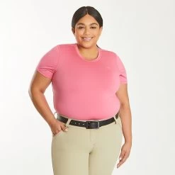 Piper SmartCore™ Short Sleeve Crew Neck Sun Shirt - Clearance! -Equestrian Equipment Store 31291 darkrose 24958