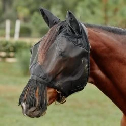 SmartPak Fine Mesh Fly Mask With Fringe Nose