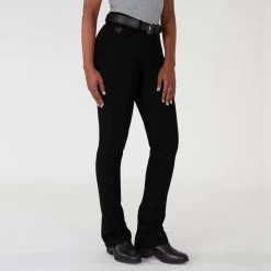 Piper Knit Mid-Rise Boot Cut Breeches By SmartPak - Knee Patch -Equestrian Equipment Store 31466 black bom 1489