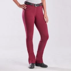 Piper Knit Mid-Rise Boot Cut Breeches By SmartPak - Knee Patch - Clearance!