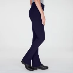 Piper Knit Mid-Rise Boot Cut Breeches By SmartPak - Knee Patch -Equestrian Equipment Store 31466 navy bom 3