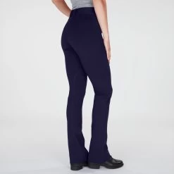 Piper Knit Mid-Rise Boot Cut Breeches By SmartPak - Knee Patch -Equestrian Equipment Store 31466 navy bom 4