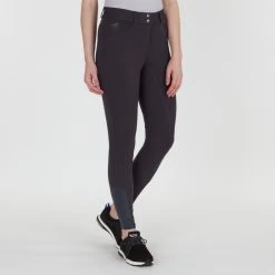 Piper Knit Mid-Rise Breeches By SmartPak - Full Seat -Equestrian Equipment Store 31469 charcoal 1261