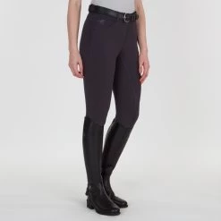 Piper Knit Mid-Rise Breeches By SmartPak - Full Seat -Equestrian Equipment Store 31469 charcoal 1281