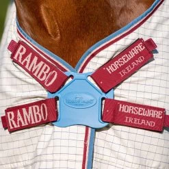 Rambo® Optimo Supreme Summer Turnout Sheet -Equestrian Equipment Store 31646 navycheckcherry 2
