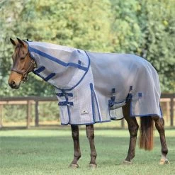 SmartMesh Ultimate Fly Sheet -Equestrian Equipment Store 32081 whitenavychecknavy 1588