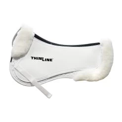 ThinLine Trifecta Half Pad With Sheepskin Rolls -Equestrian Equipment Store 32146 white 2