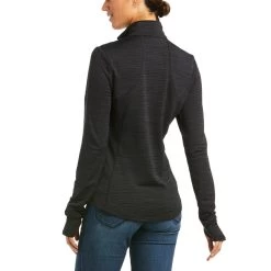 Ariat Gridwork 1/4 Zip Baselayer -Equestrian Equipment Store 32207 black back