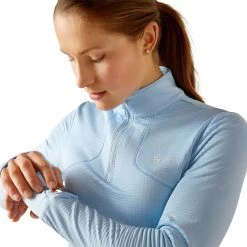 Ariat Gridwork 1/4 Zip Baselayer -Equestrian Equipment Store 32207 cotedazure 4