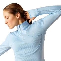 Ariat Gridwork 1/4 Zip Baselayer -Equestrian Equipment Store 32207 cotedazure 5