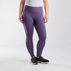Kerrits Thermo Tech Full Leg Tight - Knee Patch - Clearance! -Equestrian Equipment Store 32431 blackberry black 6288