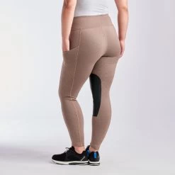 Kerrits Fleece Lite II Tights - Knee Patch - Clearance! -Equestrian Equipment Store 32432 flaxen walnut 5702