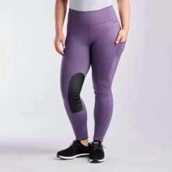 Kerrits Fleece Lite II Tights - Knee Patch - Clearance! -Equestrian Equipment Store 32432 lavender blackberry 5769