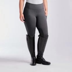Kerrits Fleece Lite II Tights - Knee Patch - Clearance! -Equestrian Equipment Store 32432 obsidian black 5734