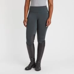 Kerrits Fleece Lite II Tights - Knee Patch - Clearance! -Equestrian Equipment Store 32432 spruceherringbone 12330