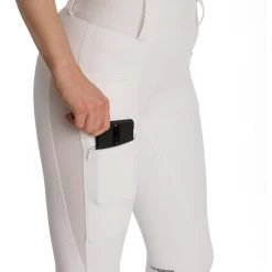 Horseware Ireland Horseware Hybrid Meryl Pull-On Knee Patch Breeches 7 Horseware Ireland Horseware Hybrid Meryl Pull-On Knee Patch Breeches -Equestrian Equipment Store 32799 white dt 1